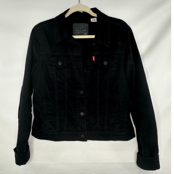 Levi's Original Trucker Black Classic Denim Jacket size XL - Picture 2 of 7